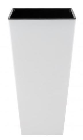 Горшок для цветов InGreen London CUBE 250х250х470мм  19,4л c дренажной вставкой, белосн,жасмин